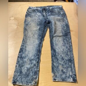 Premium Slim Straight Men's Blue Jeans 38 x 30 (LO)